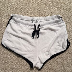 Wildfox Athletic Shorts in White with Black Accents